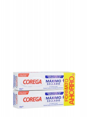 Corega duplo máximo sellado crema fijadora 2x40ml