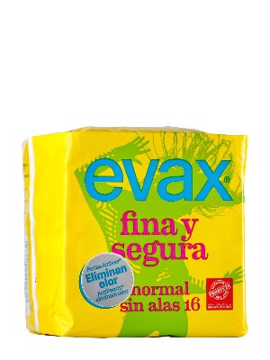 Evax fina y segura normal sin alas 16 unidades
