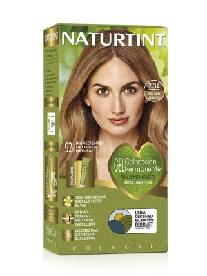 Naturtint gel de coloración permanente 7.34 avellana luminoso 170 ml