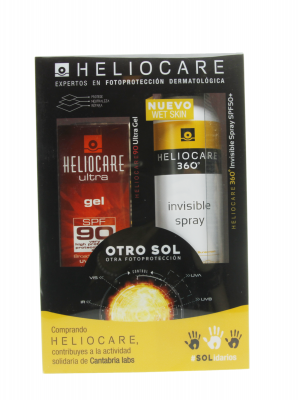 Heliocare pack gel spf 90 de 50ml + spray invisible 360º spf50 200ml