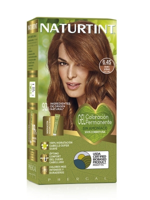 Naturtint gel de coloración permanente 6.45 rubio ámbar oscuro 170ml