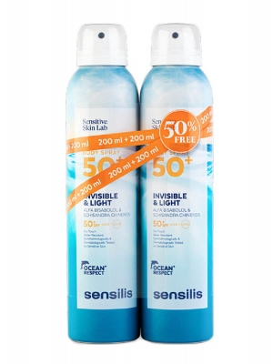 Sensilis duplo fotoprotector body spray invisible spf50+ 200ml