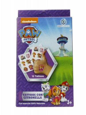 Tatuajes con citronela patrulla canina 12 unidades
