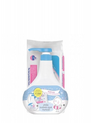 Sebamed baby pack lanzamiento gel baño espuma 1l + toallitas