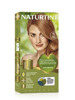 Naturtint gel de coloración permanente 8c rubio cobrizo 170 ml