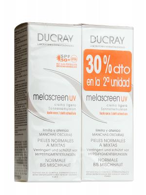Duplo de crema textura ligera con factor de protección 50 de ducray melascreen
