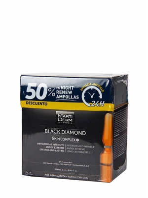 Martiderm black diamond skin complex 30 ampollas + night renew 10 ampollas