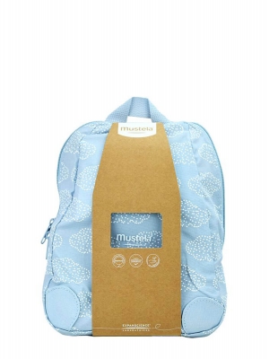 Mustela mochila gris vuelta al cole