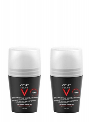 Vichy duplo desodorante antitranspirante hombre roll-on 2x50ml