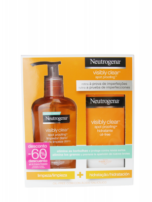 Neutrogena® pack visibly clear hidratante 50ml + limpiador 200ml