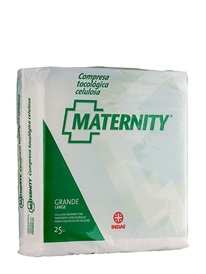 Compresas maternity celulosa 25 unidades