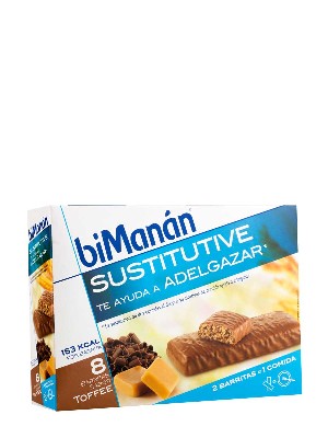 Bimanán barritas de toffee, 8 unidades