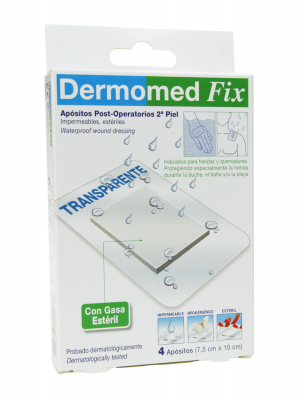 Dermomed fix apósito esteril impermeable 4 apósitos