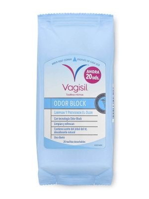 Vagisil odor block toallitas íntimas 20 toallitas