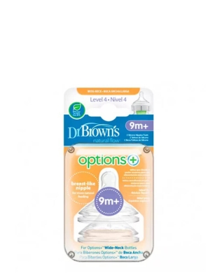 Dr brown's options + tetina nivel 4 boca ancha