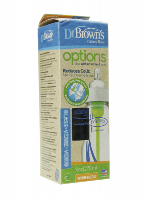 Dr browns biberón vidrio anticólico silicona 270 ml