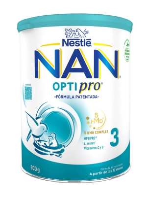 Nestlé Nan Optipro 3 leche de crecimiento 800 gr