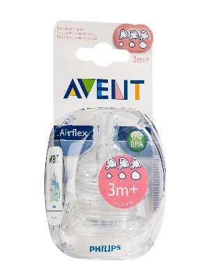 Avent 2 tetinas flujo variable +3m