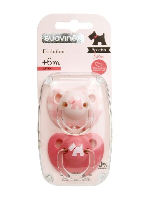 Suavinex 2 chupetes rosas evolution liberty látex
