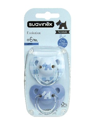 Suavinex 2 chupetes azules evolution liberty