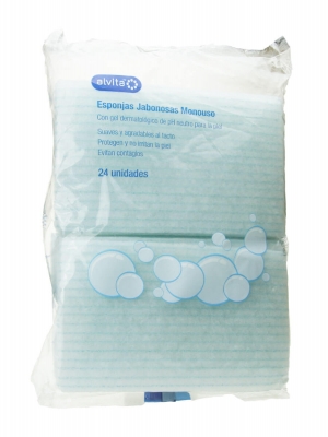 Alvita esponjas jabonosas monouso 24 unidades