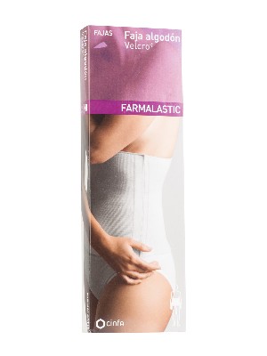 Farmalastic faja algodón velcro blanca talla 3