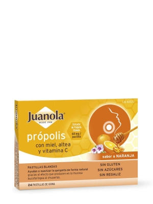 Juanola própolis sabor naranja 24 pastillas de goma