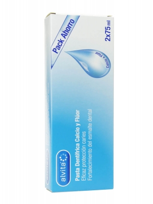 Alvita pasta dental calcio y fluor duplo 75 ml