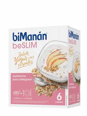 Bimanan beslim crema de yogur con cereales 6 sobres