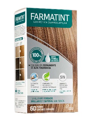 Farmatint 6d rubio oscuro dorado crema