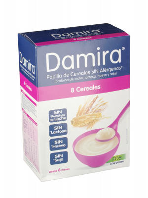 Damira papilla 8 cereales fos 600 g
