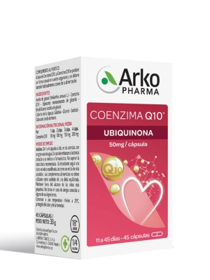 Arkopharma coenzima q10 ubiquinona 45 cápsulas