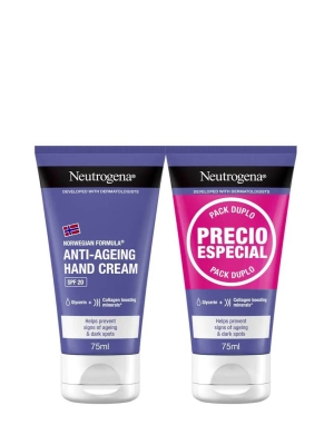 Neutrogena pack crema de manos antiedad spf 20 2x75ml