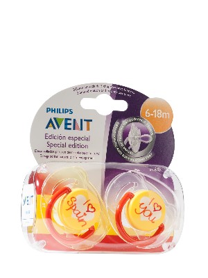 Avent chupete silicona  i love spain 6 -18 m 2 und