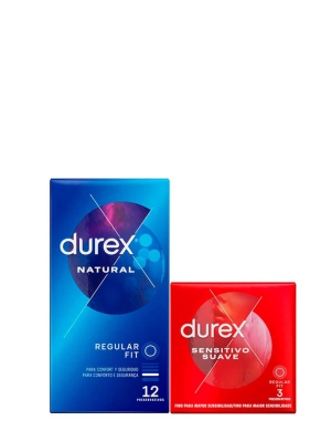 Durex Natural 12 preservativos +3 sensitivo gratis
