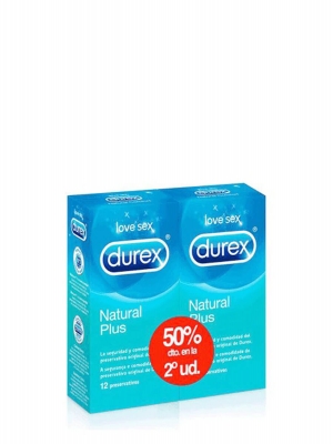 Durex duplo natural plus preservativos 2x12