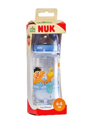 Biberón barrio sésamo látex 300ml  nuk