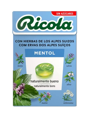 Ricola caramelo mentol de hierbas suizas sin azúcar de 50g
