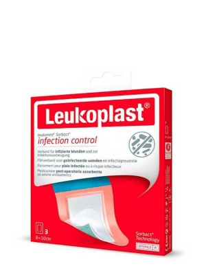 Leukoplast leukomed sorbact apósito estéril adhesivo 8x10 3 unidades