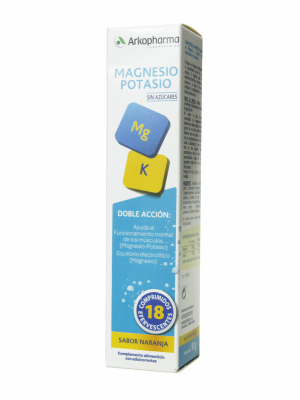 Arkopharma magnesio + potasio 18 comprimidos efervescentes