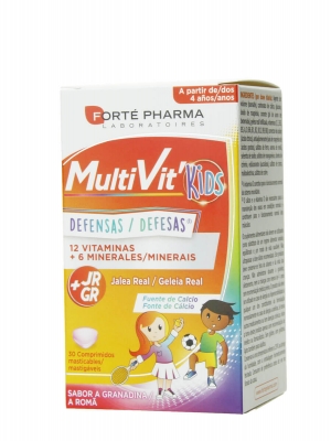 Forte pharma multivit kids defensas 30 comprimidos masticables