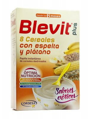 Papilla 8 cereales con  espelta y plátano de blevit plus 300g