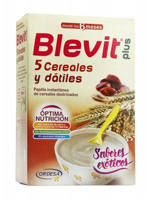 Papilla 5 cereales y dátiles de blevit plus 300g.