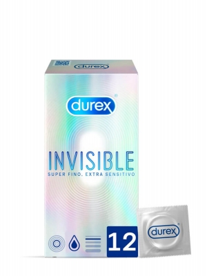 Durex invisible extra sensitivo 12 preservativos