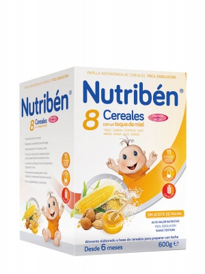Nutriben 8 cereales y miel frutos secos 600 gr