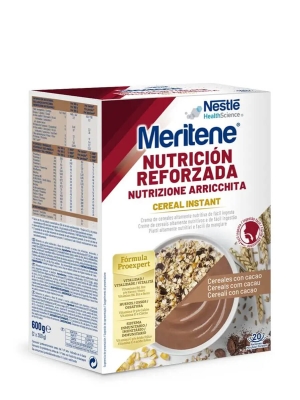 Meritene nutrición reforzada cereal instan crema con cacao 20 raciones