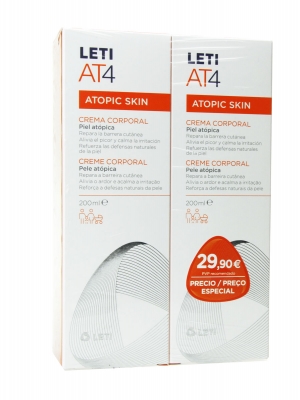 Leti at4 duplo crema corporal 2x200 ml