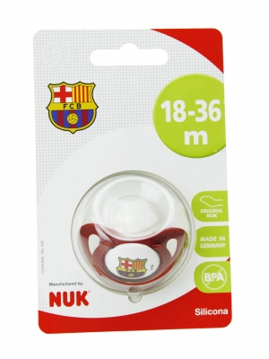 Nuk chupete silicona f.c. barcelona 18-36 m