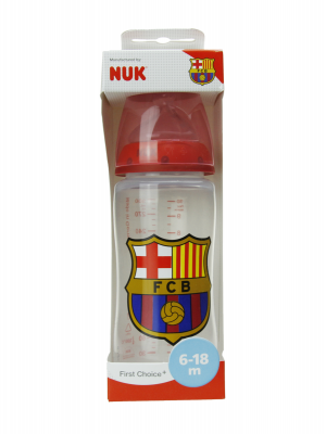 Nuk biberón silicona f.c. barcelona 6-18 m 300ml