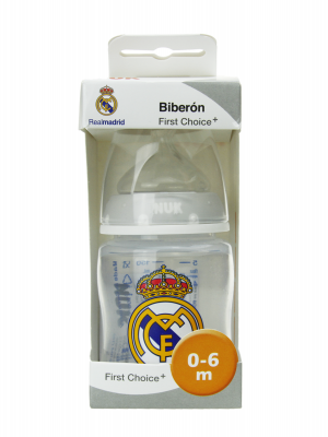 Nuk biberón silicona real madrid 0-6 m 150ml